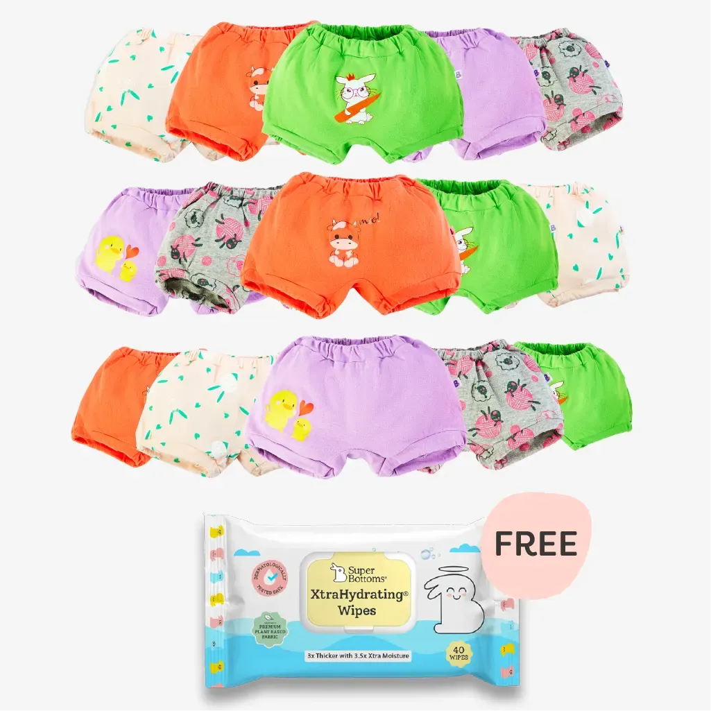 15 Pack Bloomers Farm Fam + FREE Wipes 40 pack