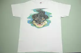 Alligator Swamp Eyes Vintage 90's Human I Tees Anvil Made in USA T-Shirt