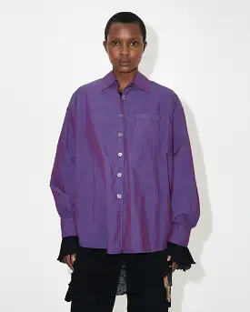 BORROWED SHIRT / BLACKCURRANT PARACHUTE POPLIN