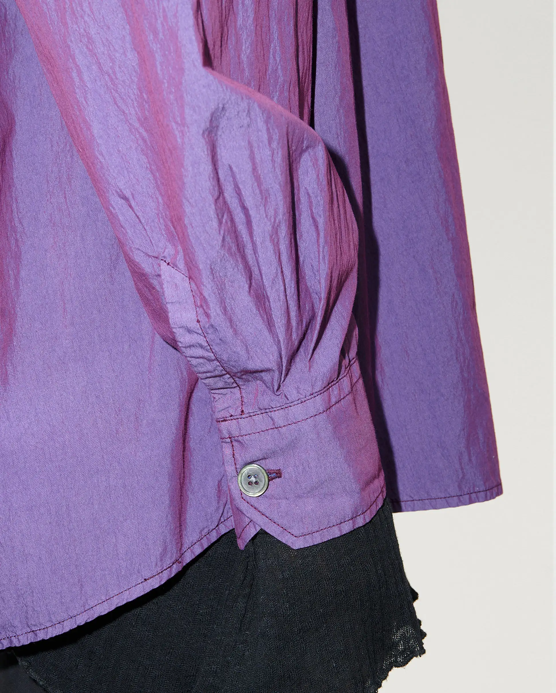 BORROWED SHIRT / BLACKCURRANT PARACHUTE POPLIN