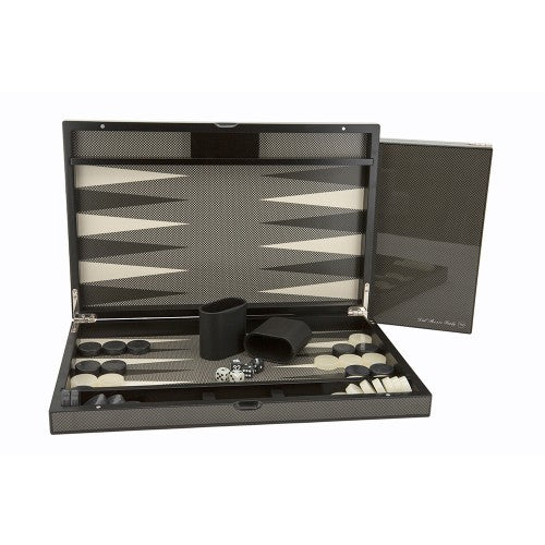 Dal Rossi Luxury Carbon Fibre 15 Backgammon Set