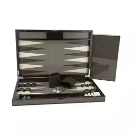 Dal Rossi Luxury Carbon Fibre 15 Backgammon Set