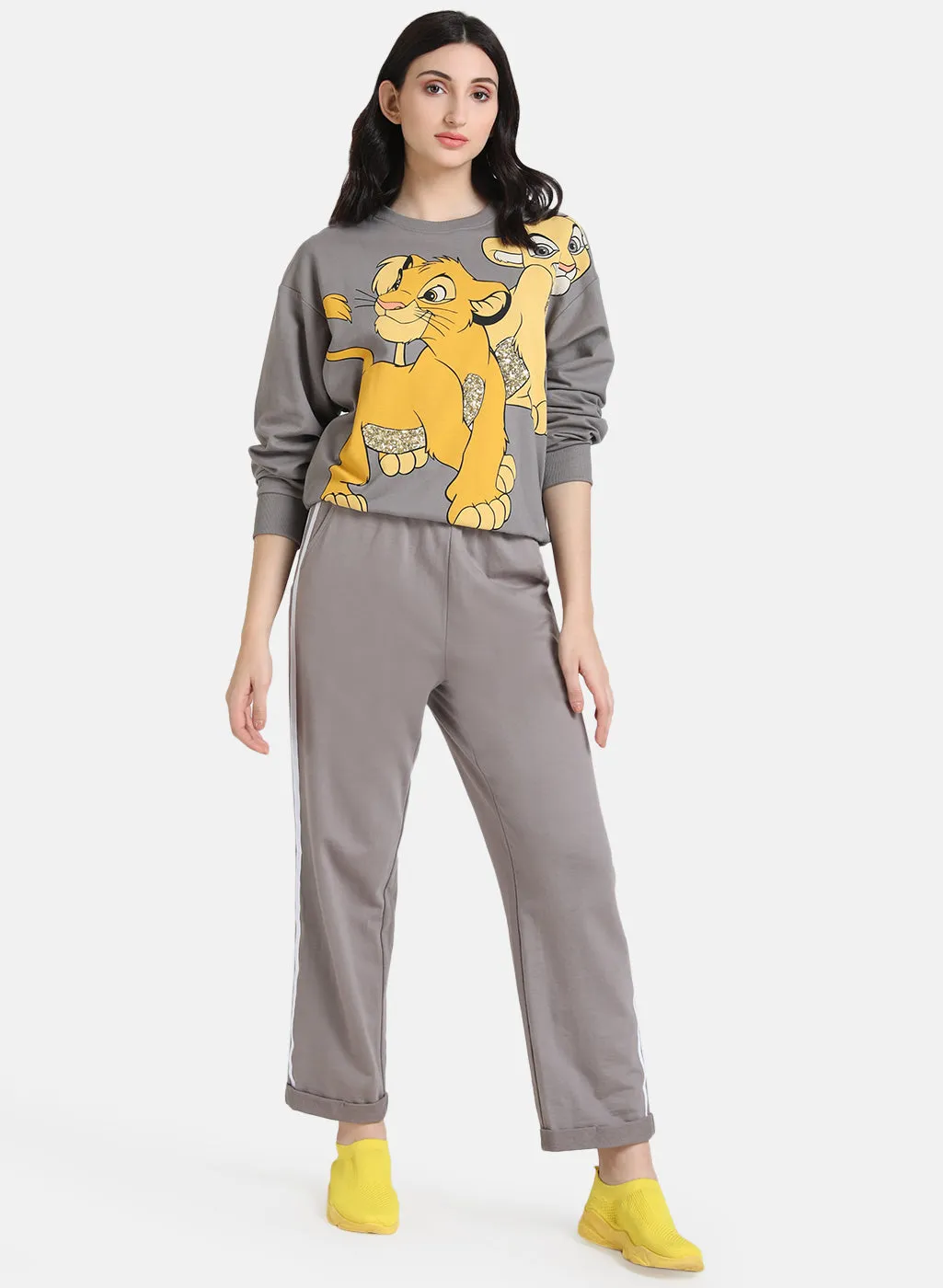 Disney Side Contrast Tape Detail Sweatpants