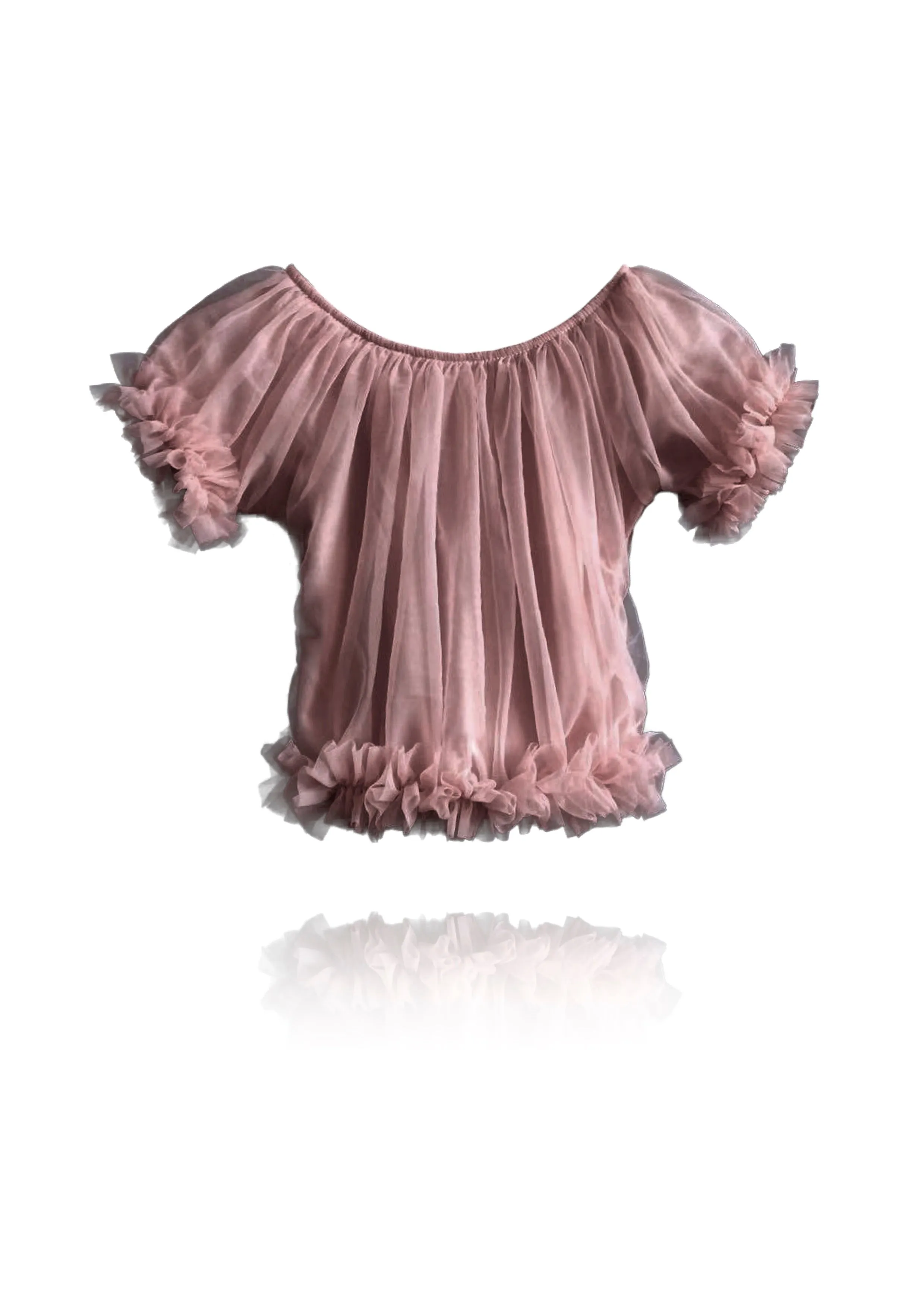 DOLLY by Le Petit Tom  FRILLY PRINCESS TOP mauve