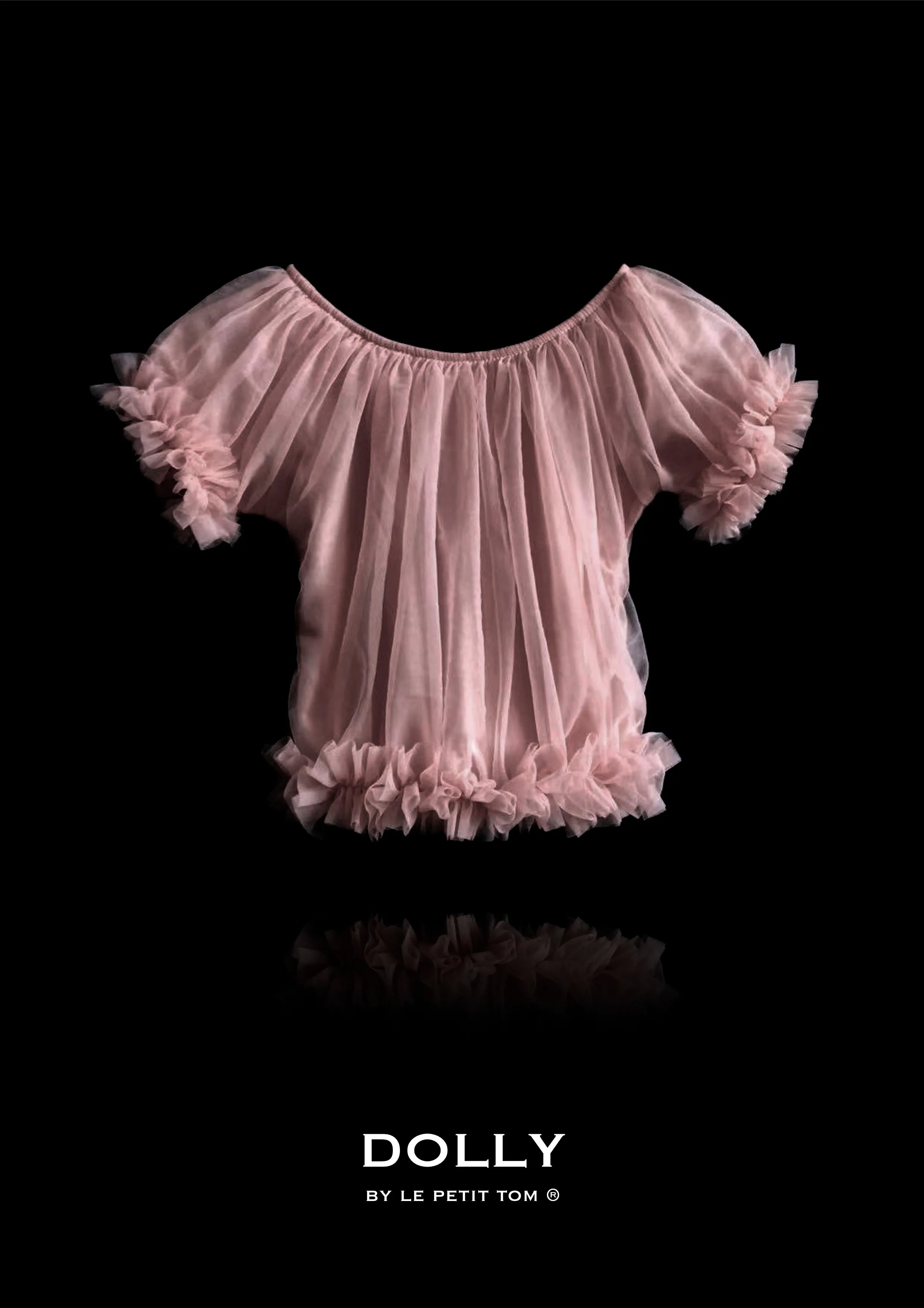 DOLLY by Le Petit Tom  FRILLY PRINCESS TOP mauve