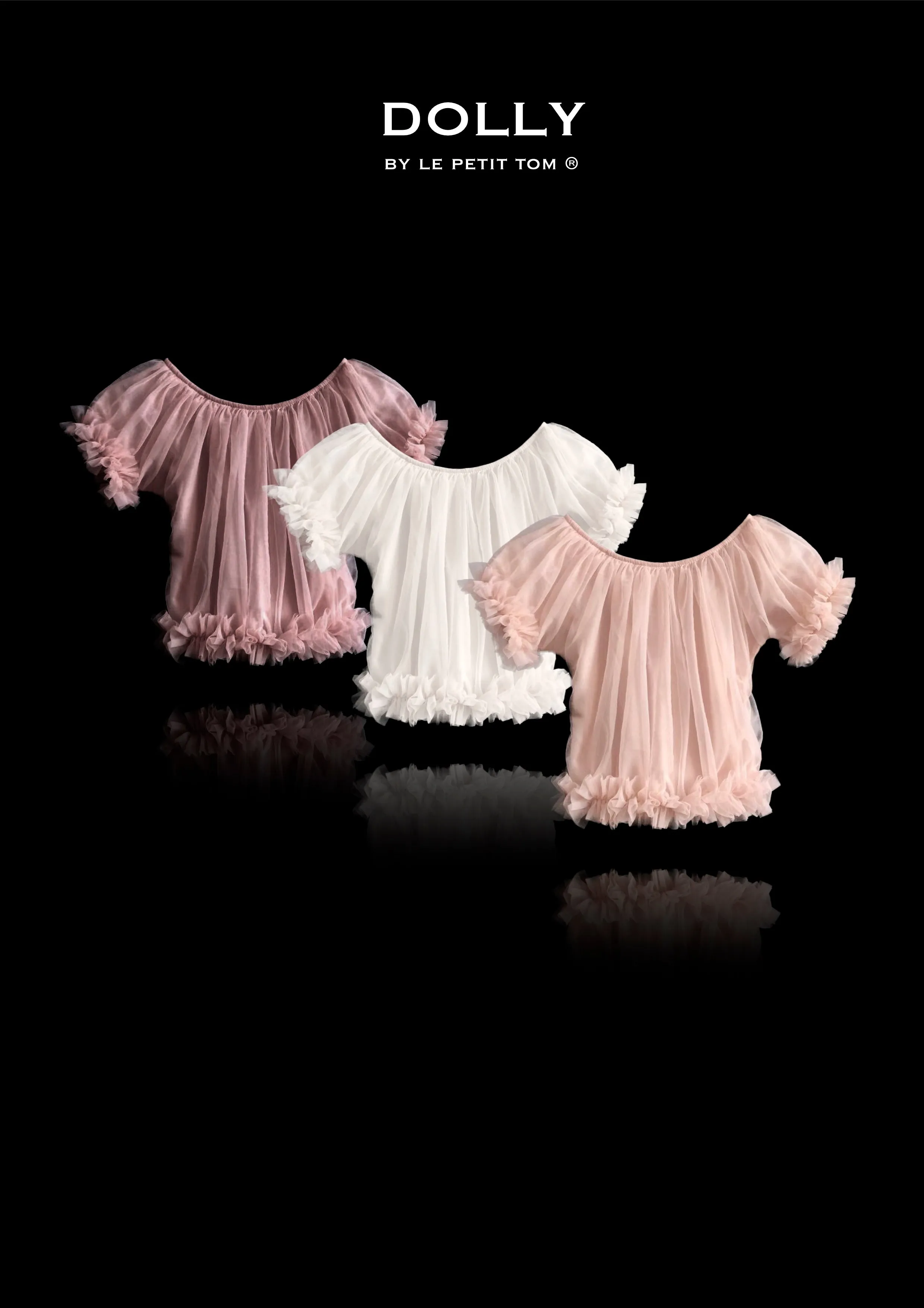 DOLLY by Le Petit Tom  FRILLY PRINCESS TOP mauve