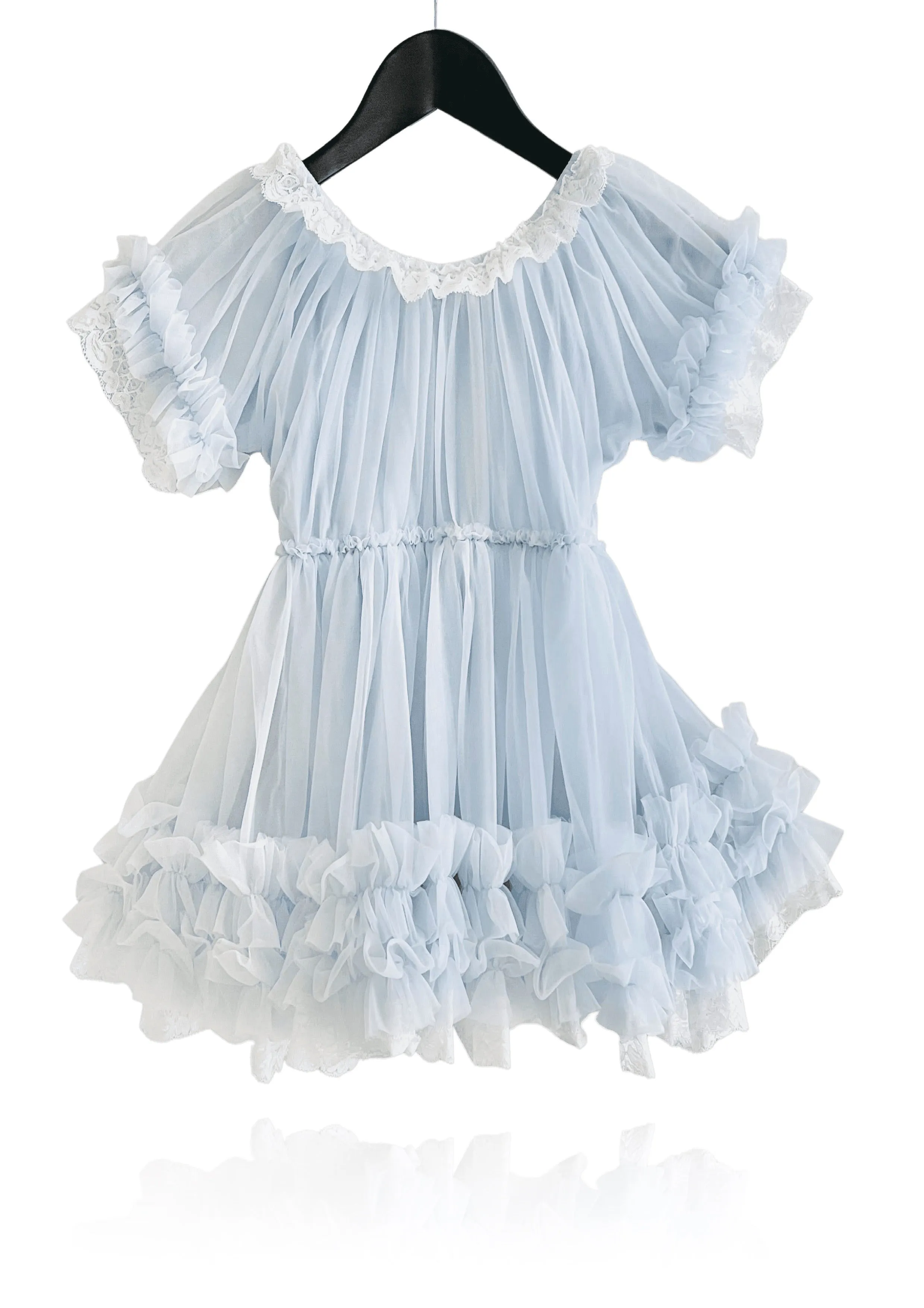 DOLLY by Le Petit Tom  PORCELAIN DOLLY DRESS light blue