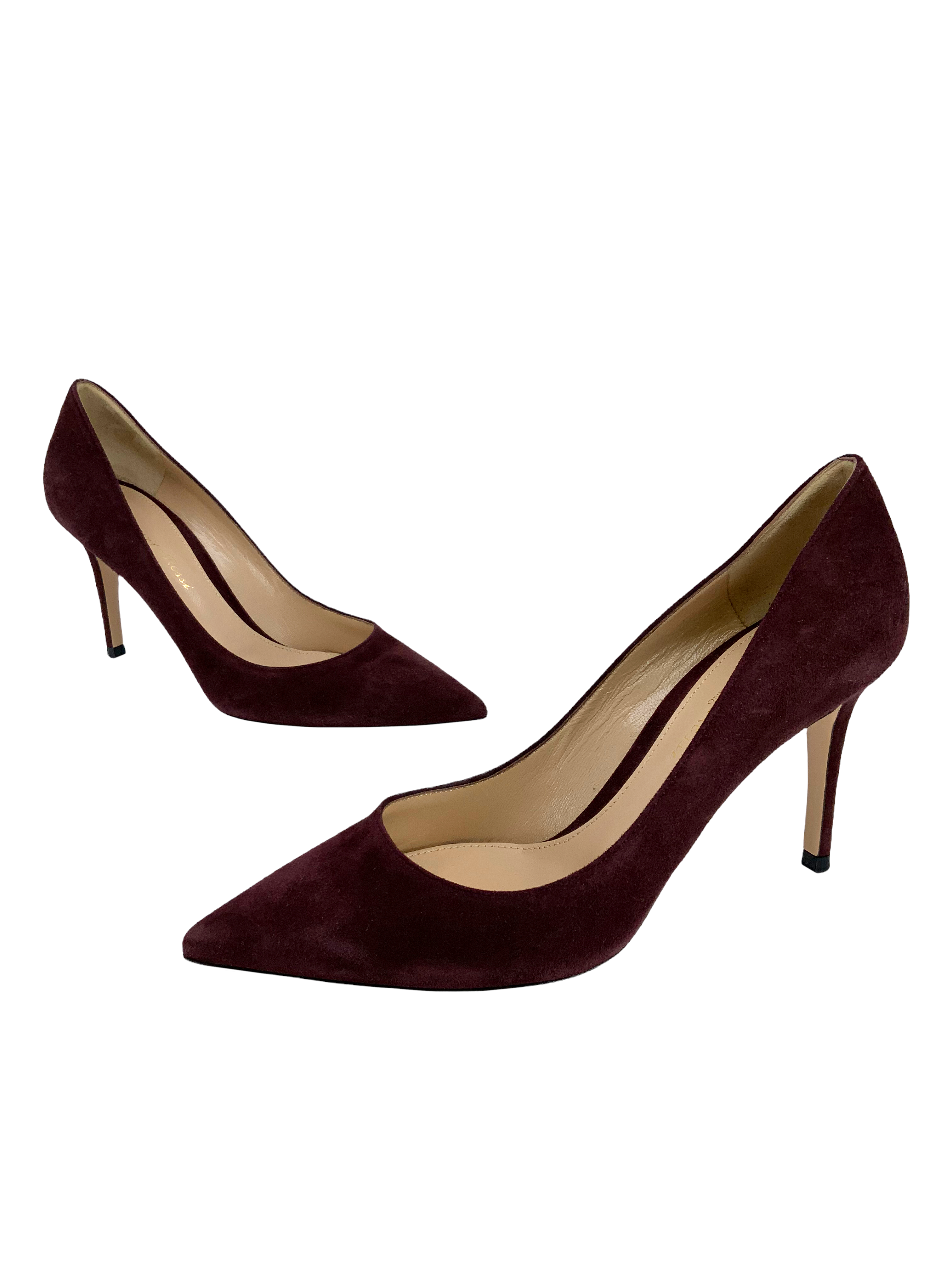 Gianvito Rossi Suede Point Toe Pumps Size 7.5