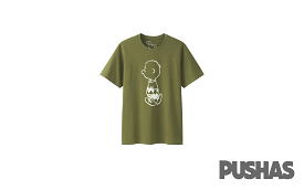 KAWS x Uniqlo x Peanuts Charlie Brown T-Shirt 'Olive' (2017)