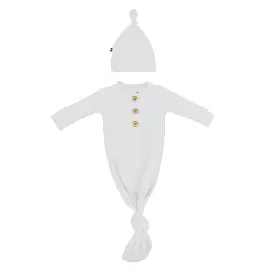 Kyte Baby - Knotted Gown with Hat Set in Storm