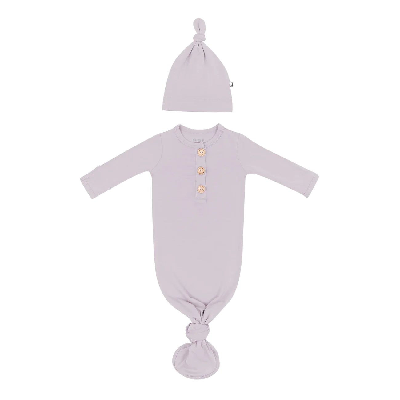 Kyte Baby - Knotted Gown with Hat Set in Wisteria