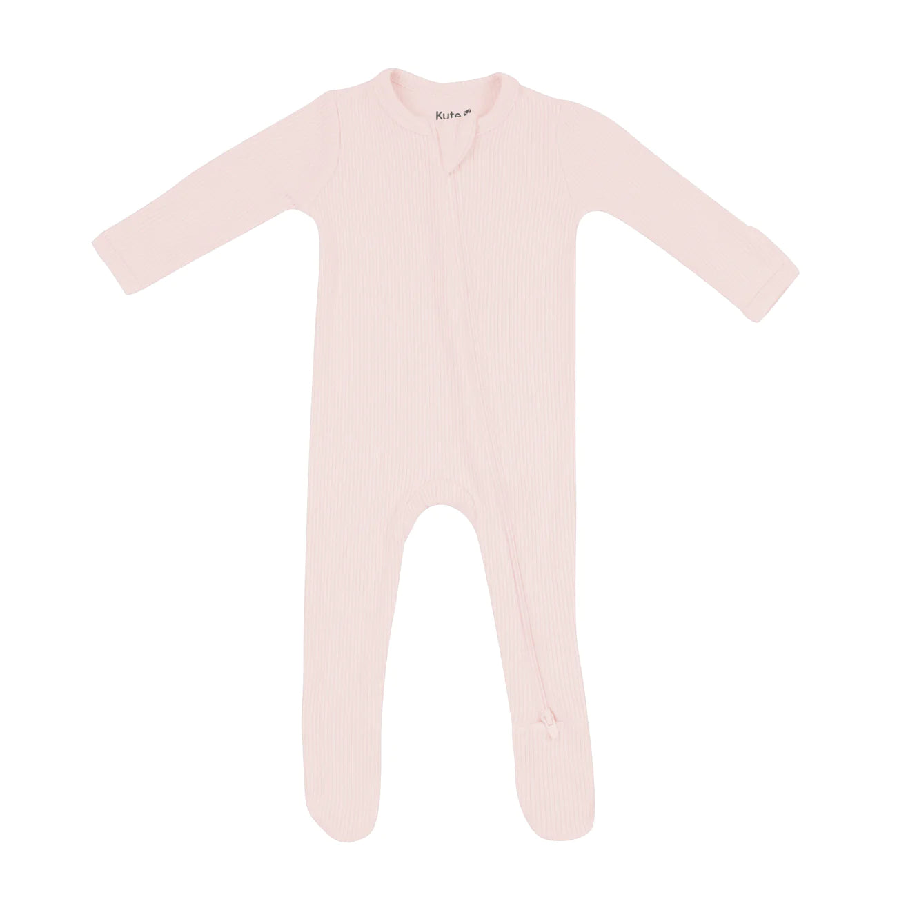 Kyte Baby - Ribbed Zipper Footie in Blush