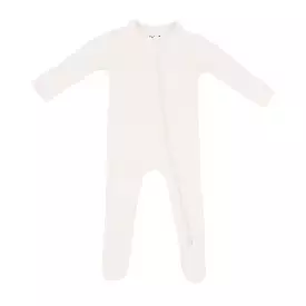 Kyte Baby - Ribbed Zipper Footie in Oat