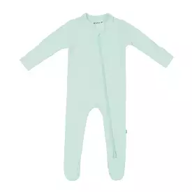 Kyte Baby - Ribbed Zipper Footie in Sage