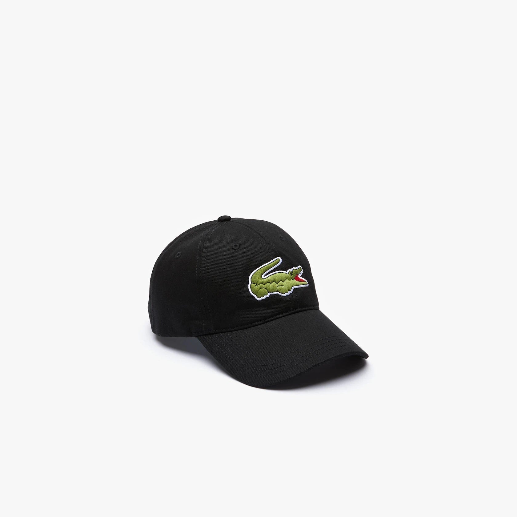 Lacoste Big Croc Cap w/ Leather Strap In Black