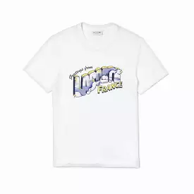 Lacoste Greet Graphic Tee (White/Blue)