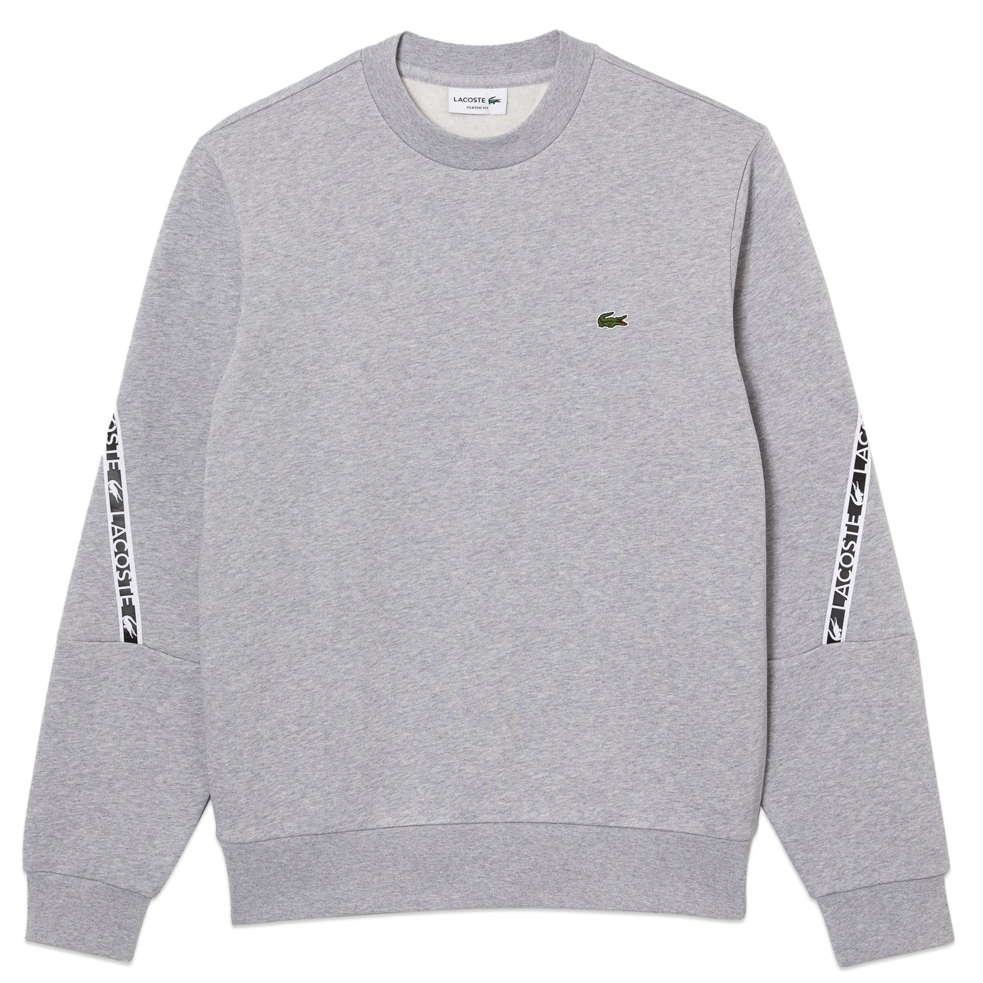 Lacoste Tape Sleeve Crew Sweat SH9884 - Silver Chine