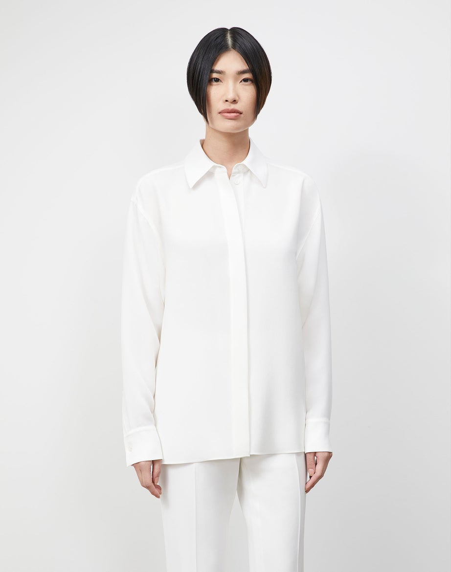 LAFAYETTE 148 Livia Blouse in Finesse Crepe