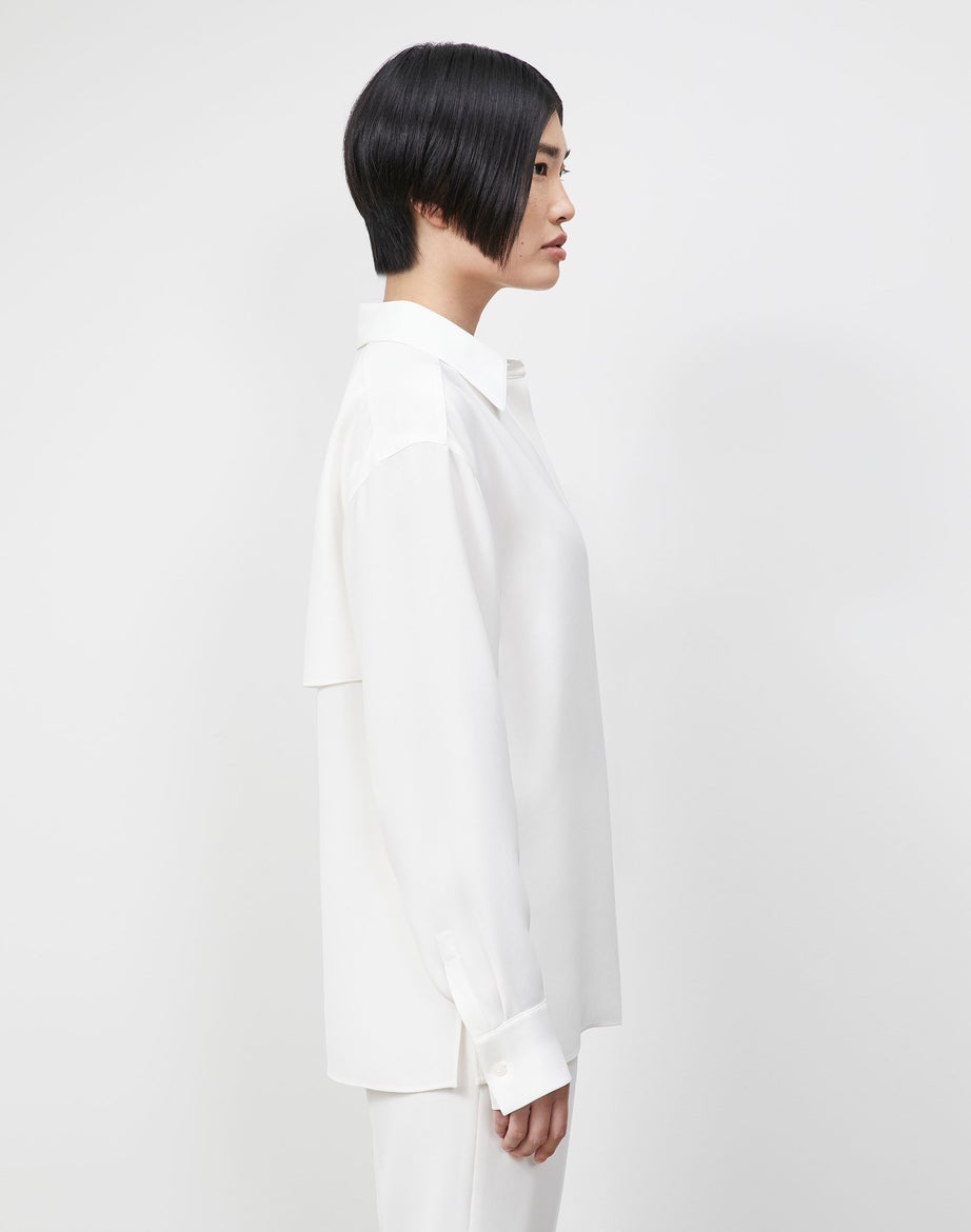 LAFAYETTE 148 Livia Blouse in Finesse Crepe