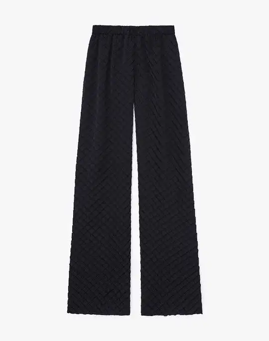 LAFAYETTE 148 Regenerated Poly Satin Diamond Pleat Riverside Pant