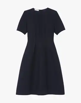 LAFAYETTE 148 Wool-Silk Crepe Flared Dress