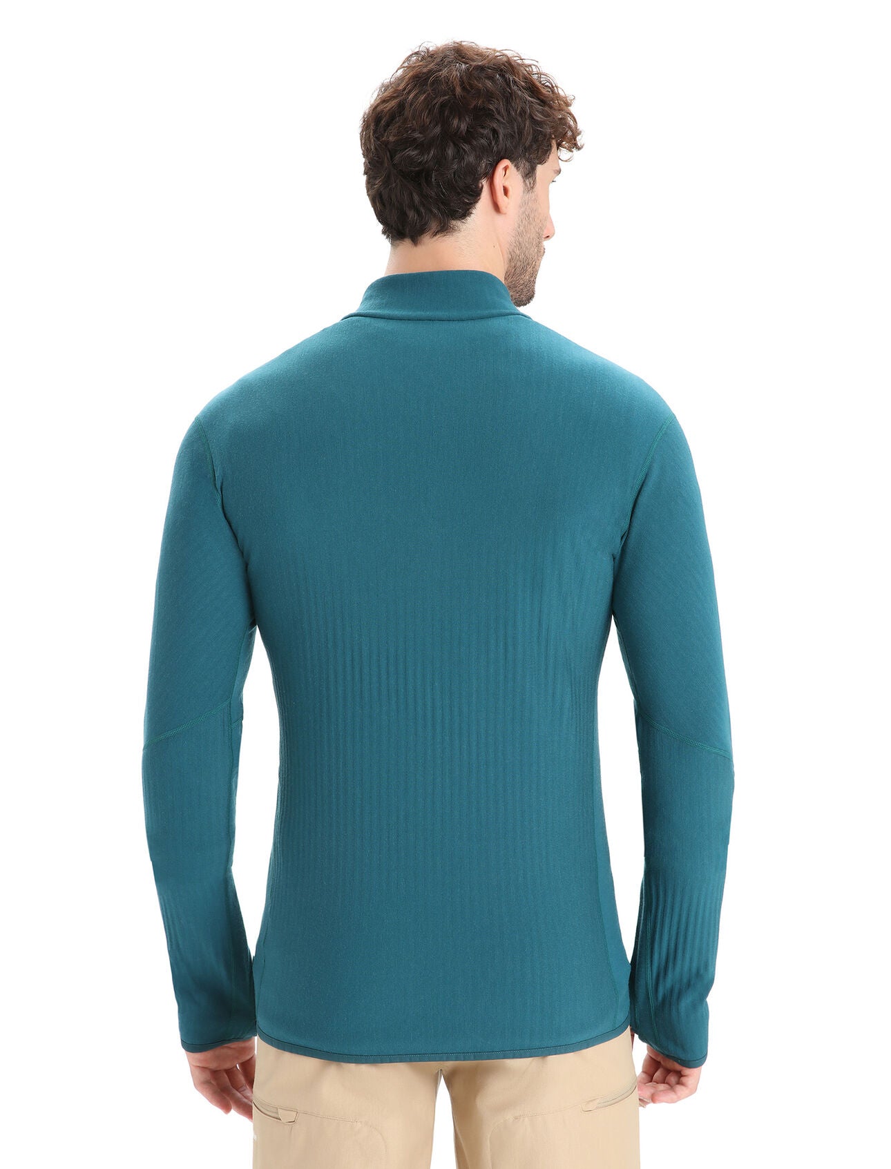 Mens Descender LS Zip - Green Glory