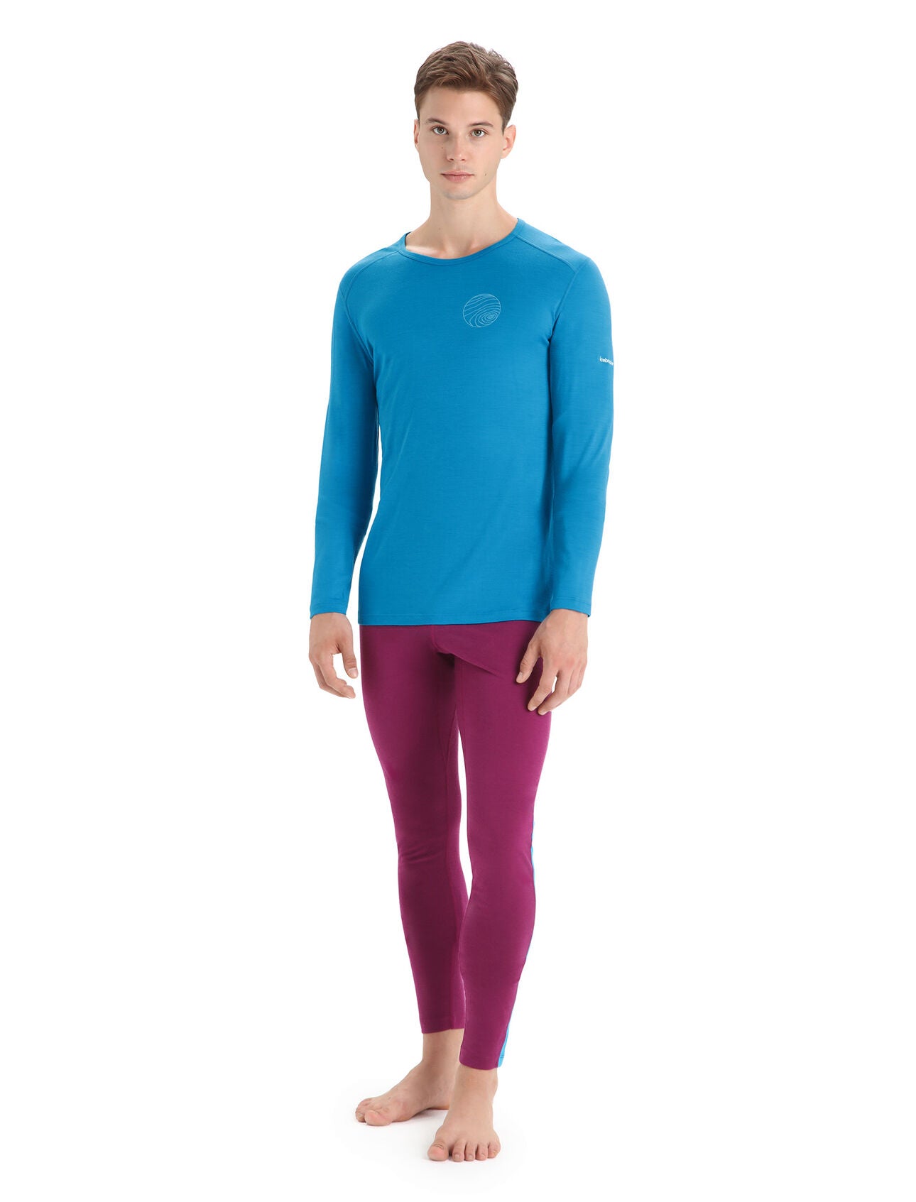 Men's Merino 200 Oasis LS Crew Neck Alps 3D