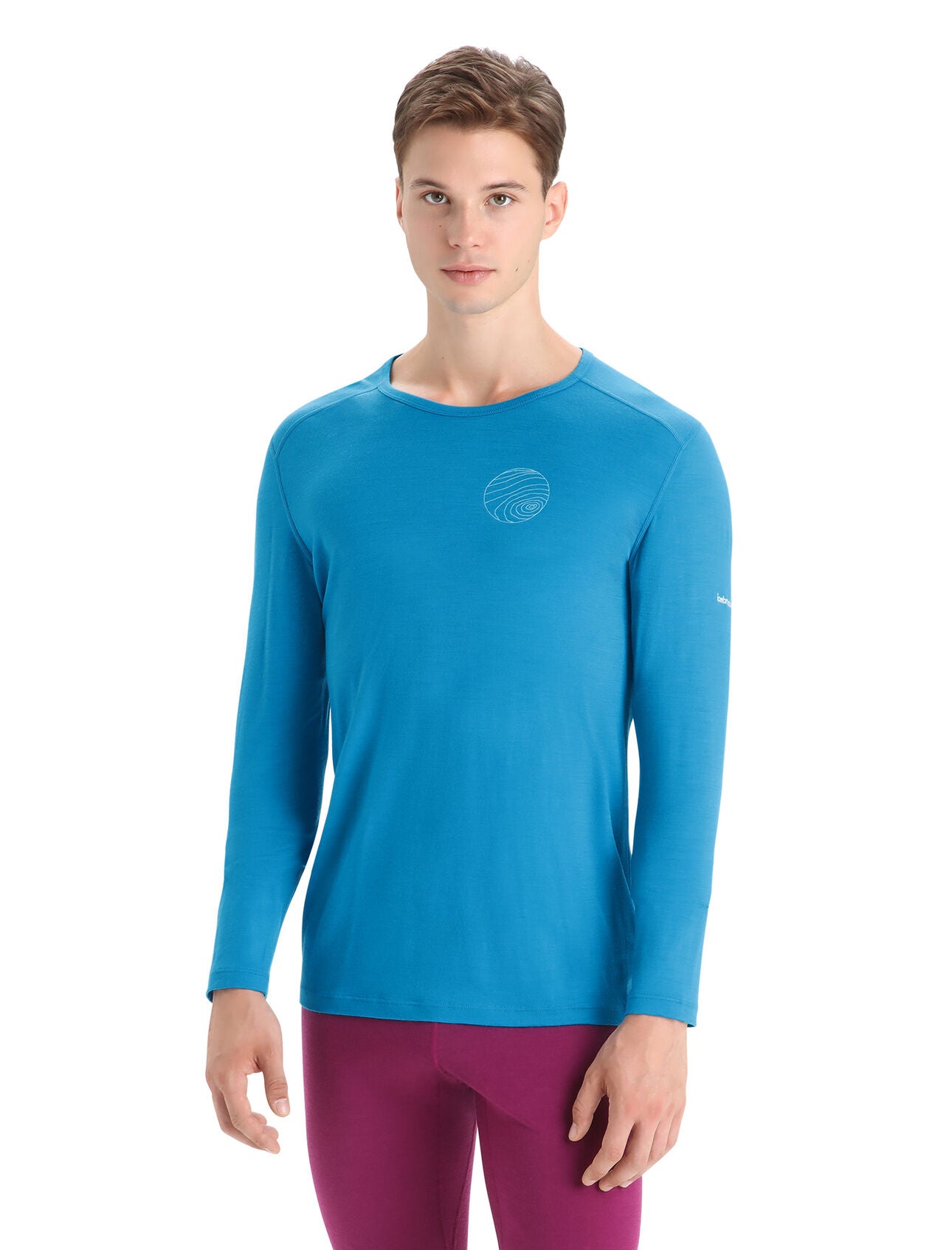 Men's Merino 200 Oasis LS Crew Neck Alps 3D