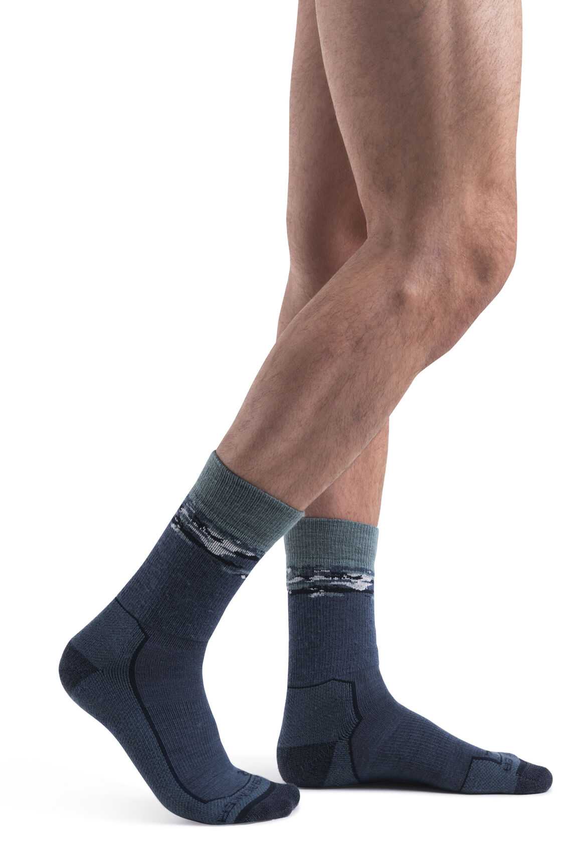 Mens Merino Hike+ Med Crew Sedimentary Socks