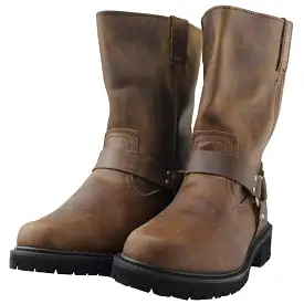 Mens Motorcycle Harness Boot Work Roper Shoes