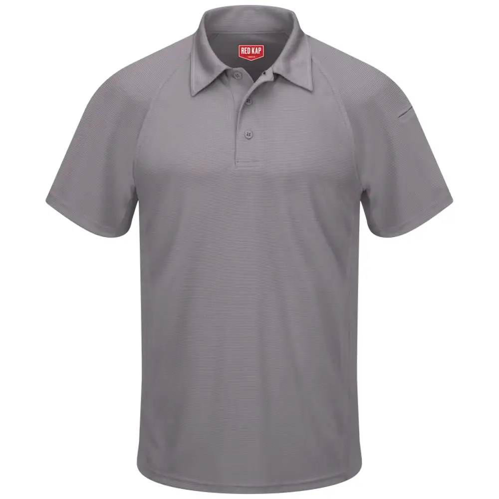 Men's Red Kap Short Sleeve Performance Knit Flex Series Men's Active Polo SK92 - Grey