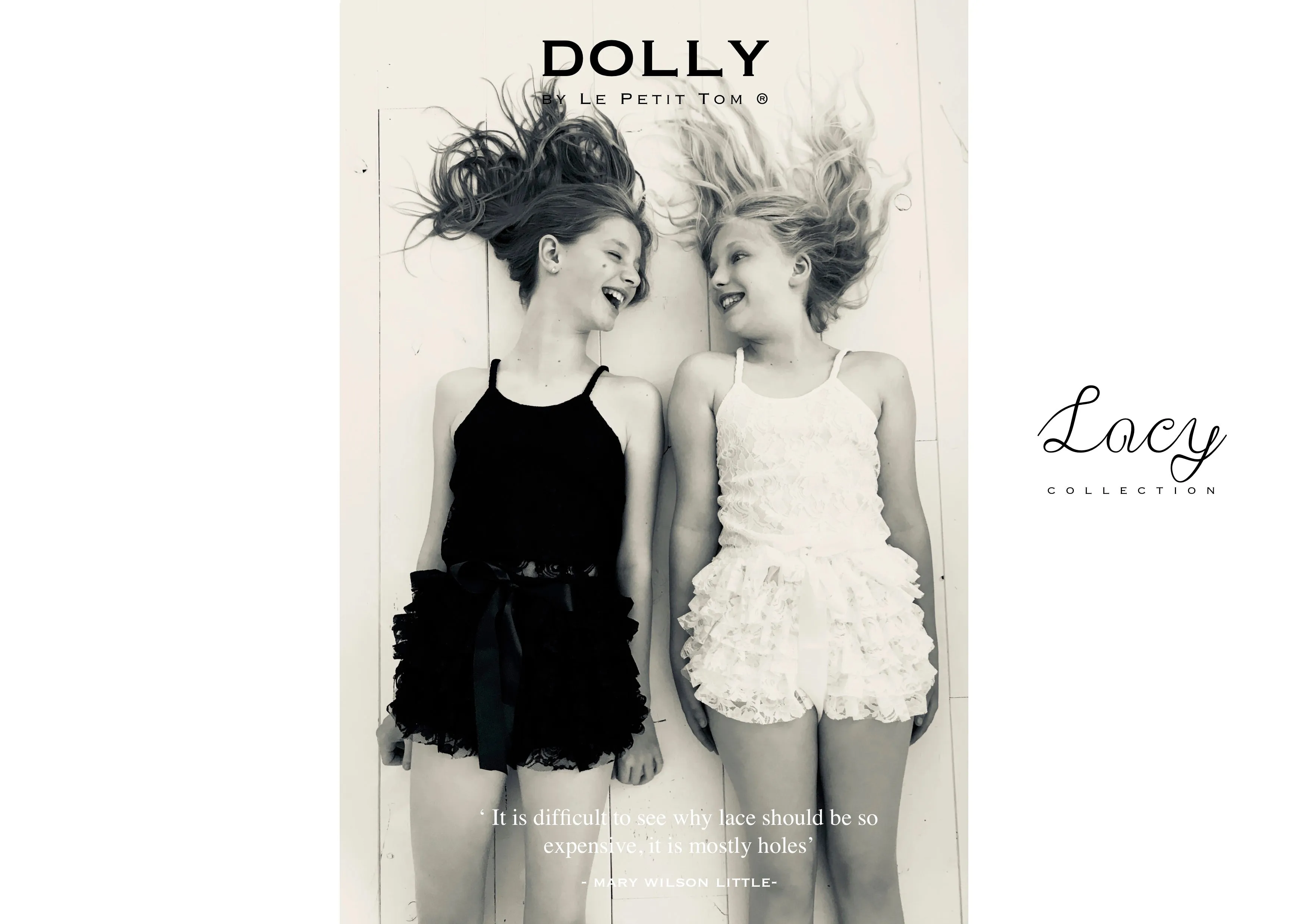 [OUTLET] DOLLY by Le Petit Tom  LACY SPAGHETTI TOP off-white