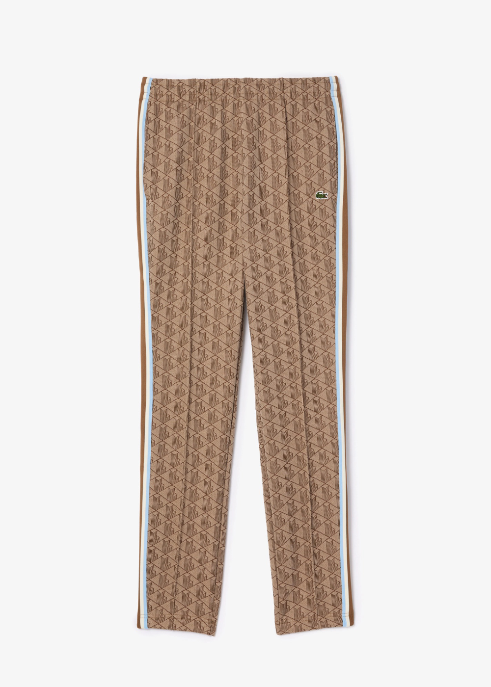 Pantalon de survêtement Lacoste paris jacquard monogramme beige