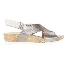 Pikolinos Women's Mahon Stone Metallic Leather