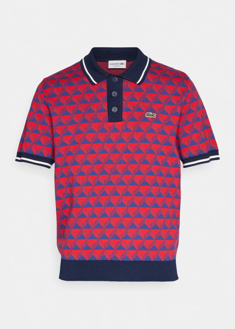 Polo Lacoste monogramme rouge