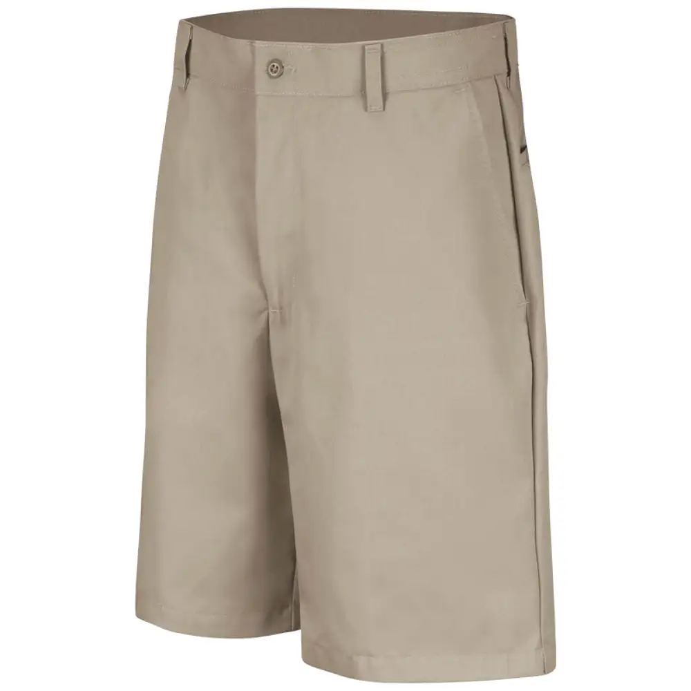 Red Kap Men's Plain Front Work Shorts PT26TN - Tan