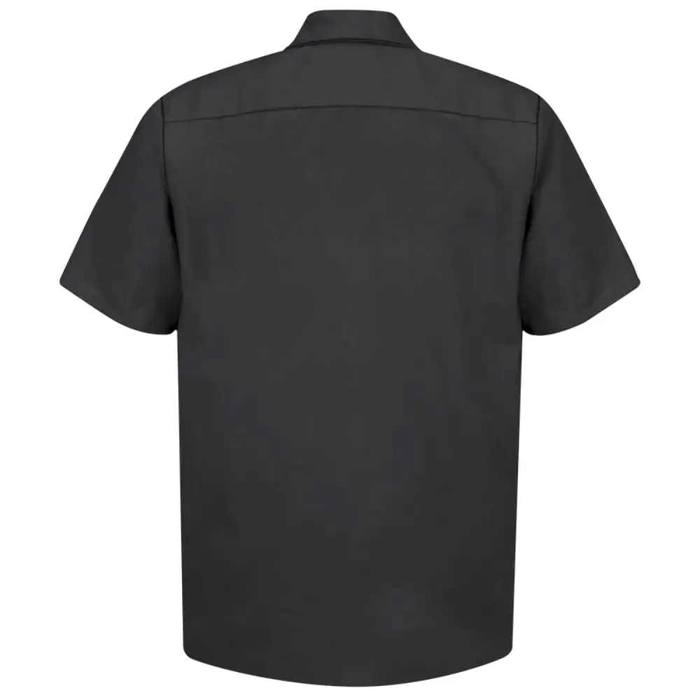 Red Kap Men's Short Sleeve Industrial Work Shirt - Black