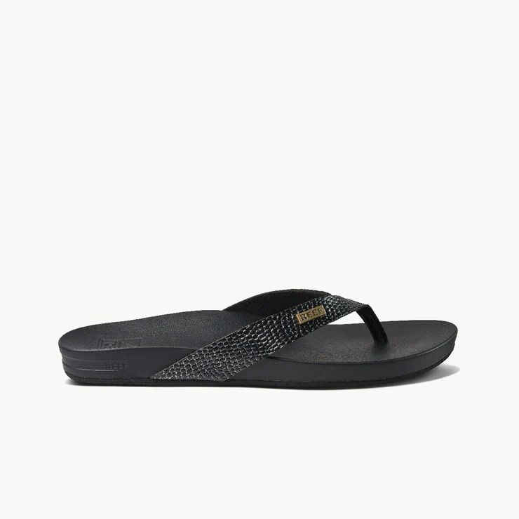 REEF Women's Cushion Court Sandal in Black Sassy