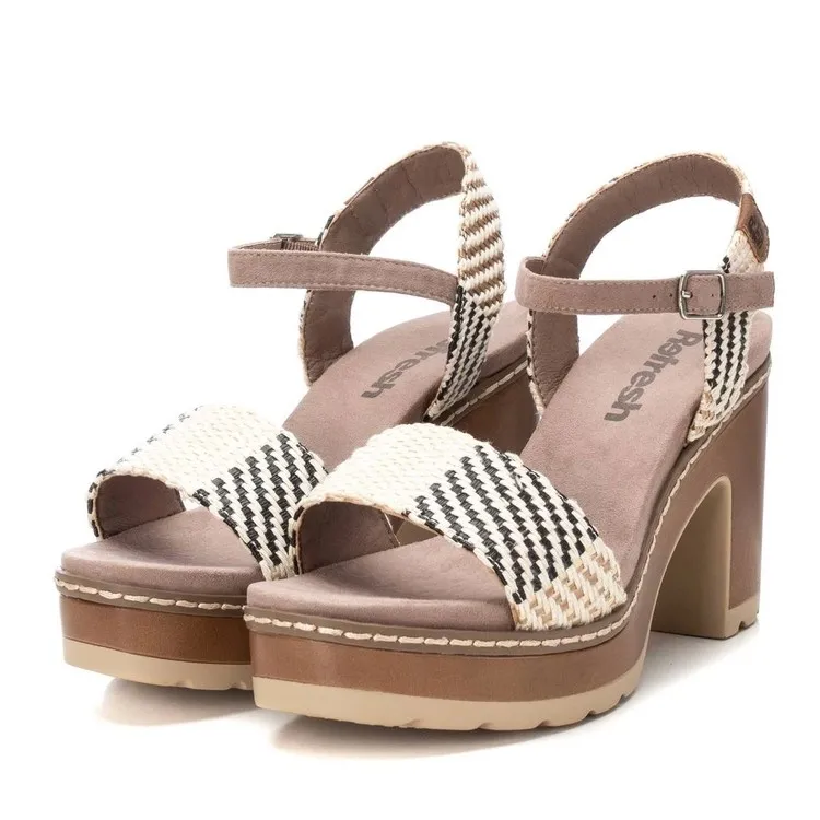 Refresh 171800 Scarpe Donna con Tacco Medio Taupe