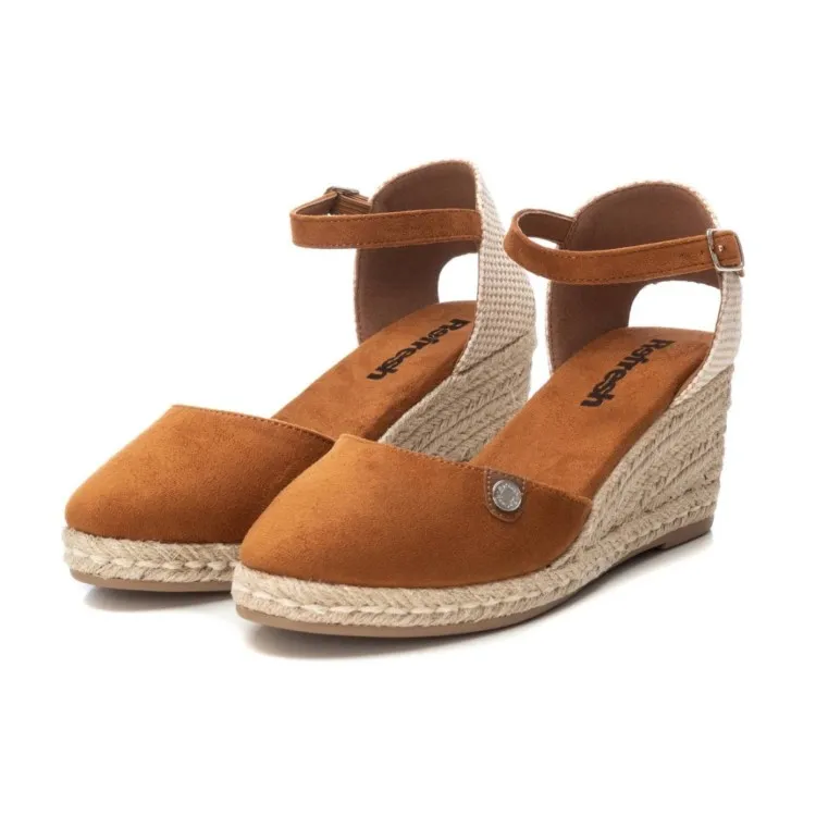 Refresh 171882 Scarpe Donna Campesine Zeppa Media Camel