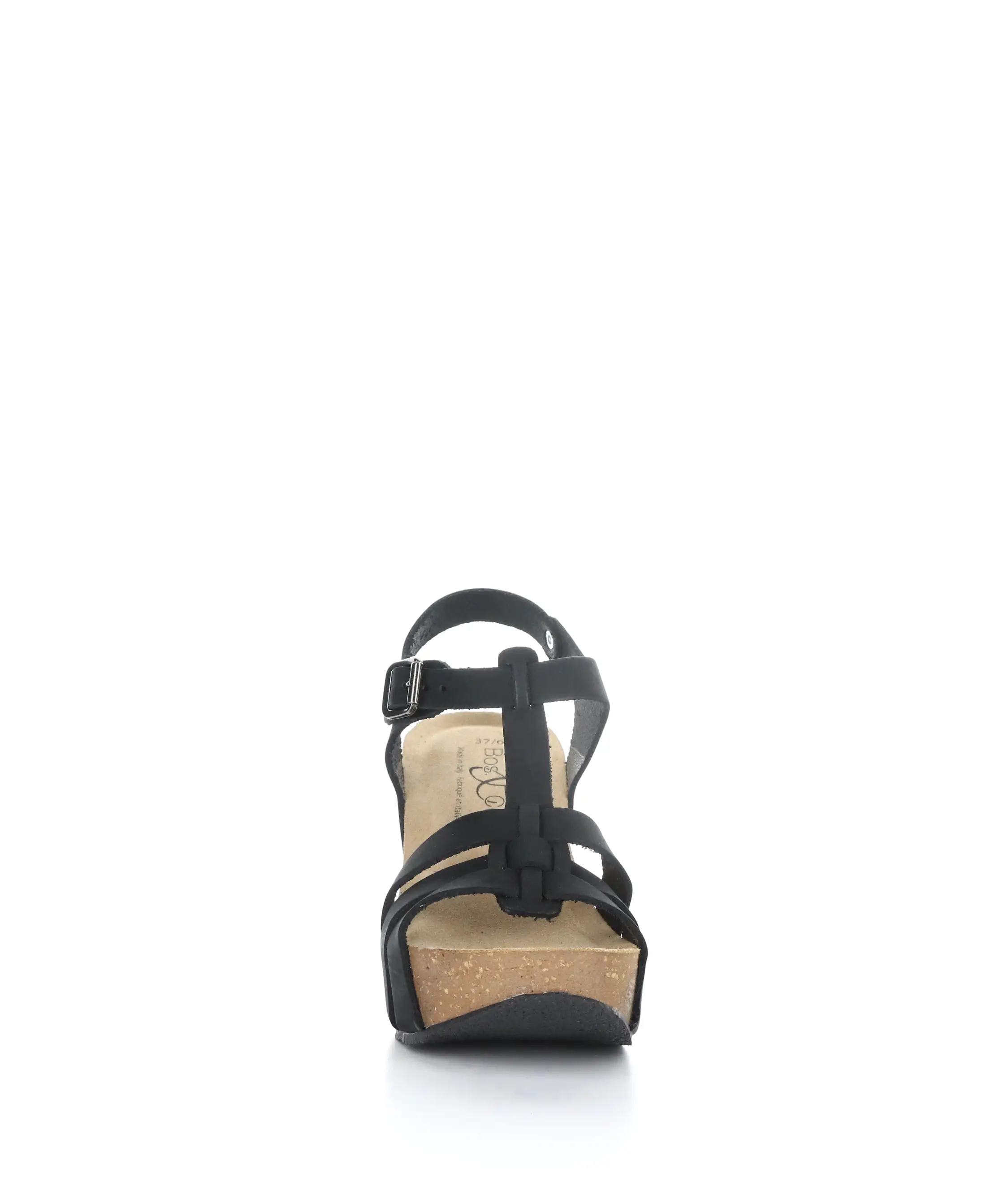 REVERE BLACK Wedge Sandals