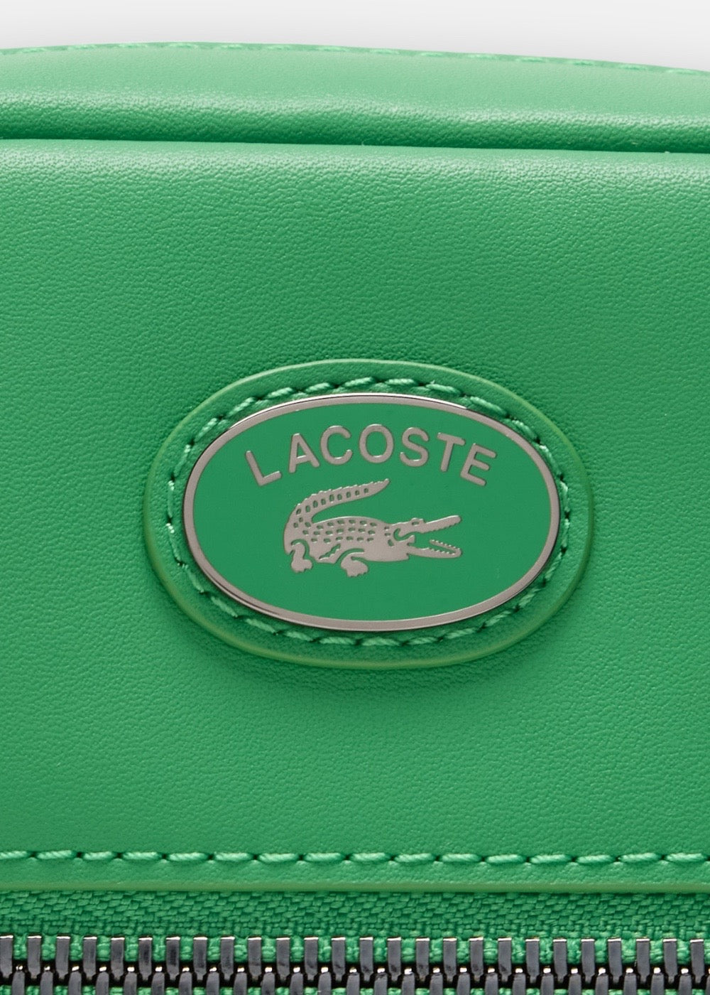 Sacoche Lacoste verticale monogramme verte