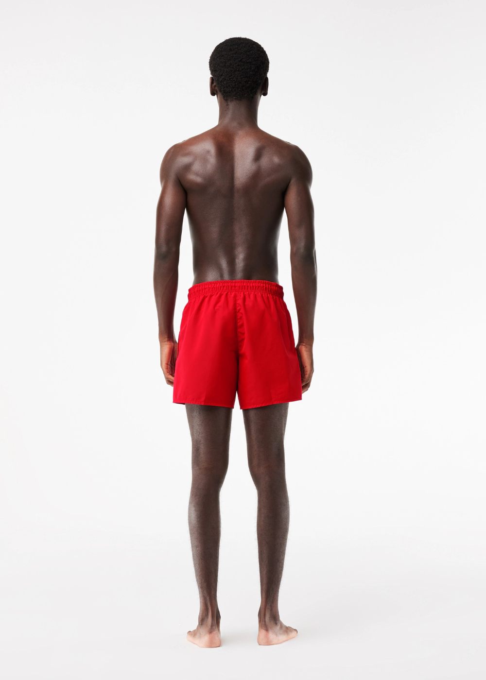 Short de bain Lacoste rouge