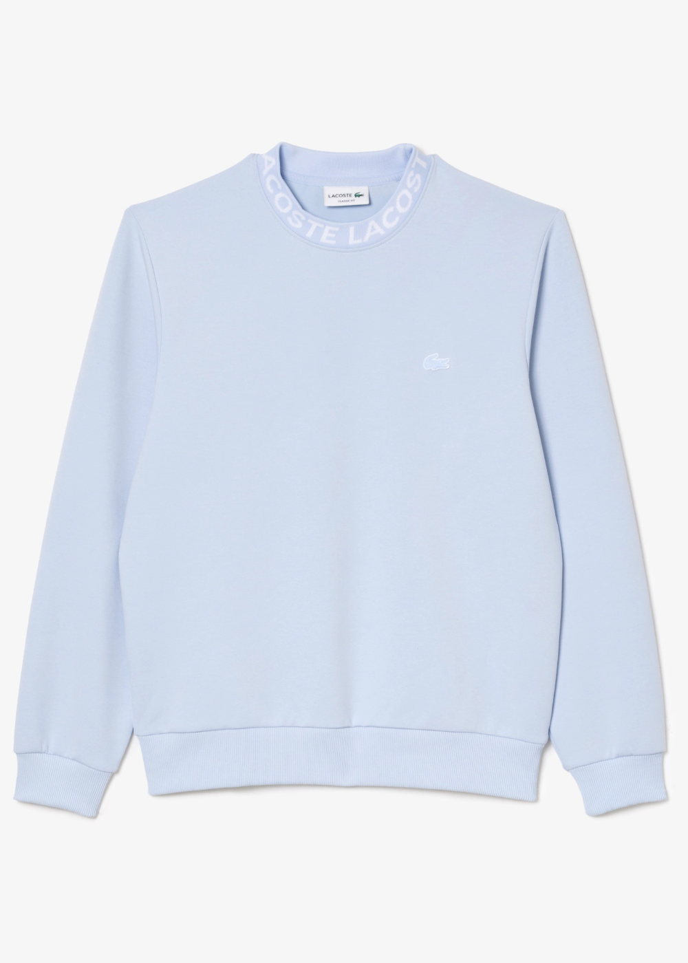 Sweat-shirt Lacoste avec col siglé en double-face 2K24 bleu gris