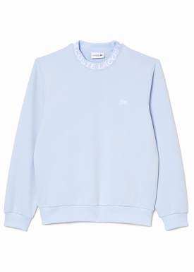 Sweat-shirt Lacoste avec col siglé en double-face 2K24 bleu gris