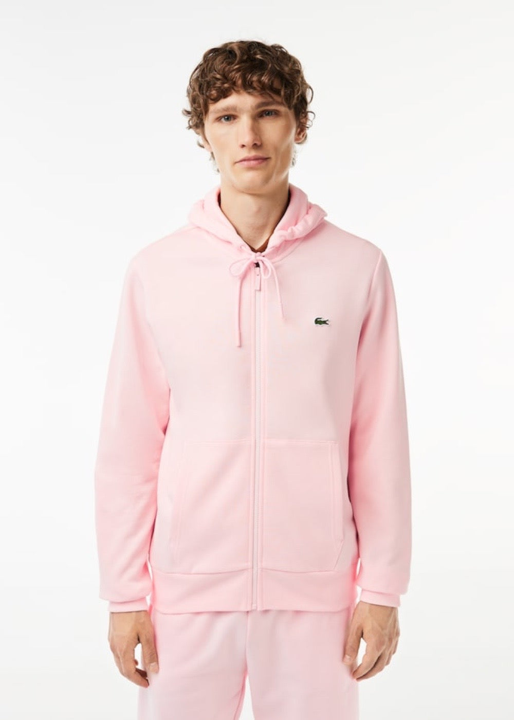 Sweat-shirt Zippé Lacoste rose